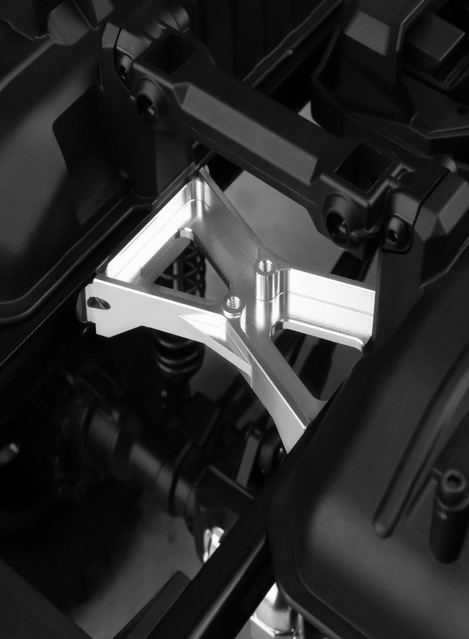 JGGZONE RC Chassis Brace Crossmember Aluminum Alloy Rear Beam Mounts Upgrade Part for 1/10 TRX4 RC Crawler Car Upgrade Replacement Parts (Silver) - Image 4